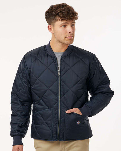 Dickies Men's Diamond Quilted Jacket 6124 #colormdl_Dark Navy