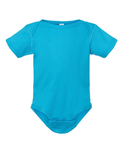 Rabbit Skins Infant Baby Rib Bodysuit 4400 #color_Turquoise