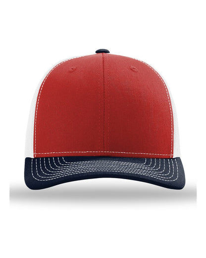 Richardson Snapback Trucker Cap 112 #color_Red/ White/ Navy