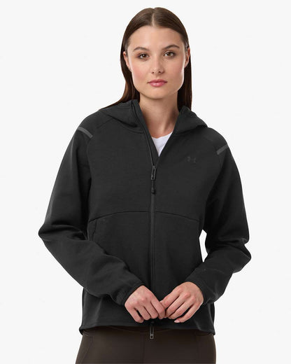 Under Armour Women's Unstoppable Fleece Full-Zip 1379842 #colormdl_Black/ Black