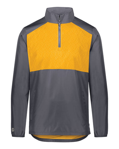 Holloway Men's SeriesX Quarter-Zip Pullover 229533 #color_Carbon/ Gold