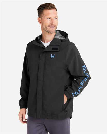 HUK Men's Storm Rain Jacket H400159 #colormdl_Black