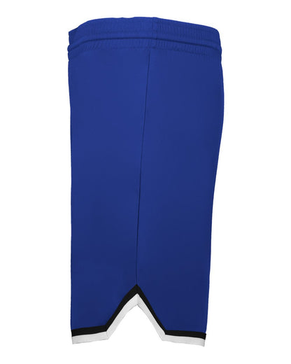 Alleson Athletic Youth Retro Basketball Shorts A54000 #color_Royal/ Black/ White