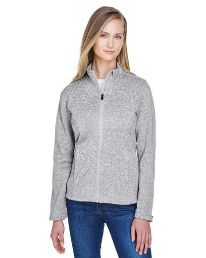 Devon & Jones Women's Bristol Full-Zip Sweater Fleece Jacket DG793W #colormdl_Grey Heather