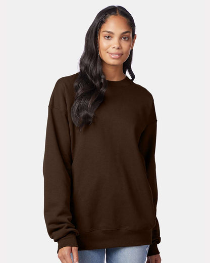 Hanes Unisex Ultimate Cotton® Crewneck Sweatshirt F260 #colormdl_Dark Chocolate