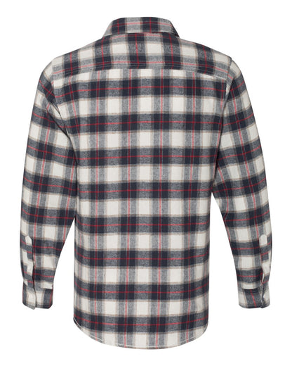 Burnside Yarn-Dyed Long Sleeve Flannel Shirt 8210 #color_White/ Red