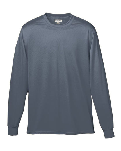 Augusta Sportswear Youth Wicking Long Sleeve T-Shirt 789 #color_Graphite