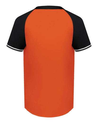 Augusta Sportswear Cutter Henley Jersey 6905 #color_Orange/ Black