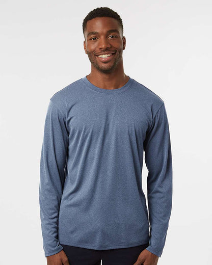 AllPro Unisex Pro-Lock Performance Long Sleeve T-Shirt 48400 #colormdl_Heather Navy