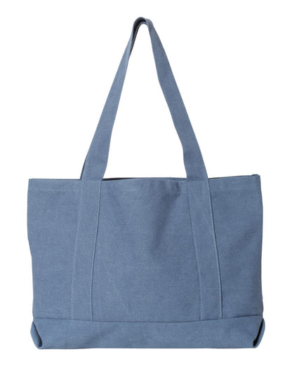 Liberty Bags Seaside Cotton Pigment Dyed Resort Tote 8870 #color_Blue Jean