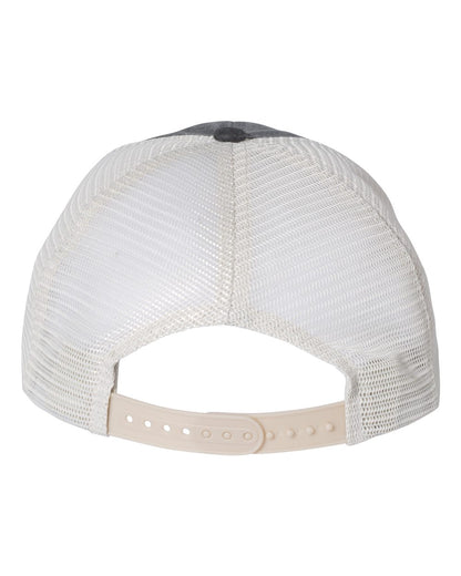 Valucap Pigment-Dyed Trucker Cap SP510 #color_Black/ Stone