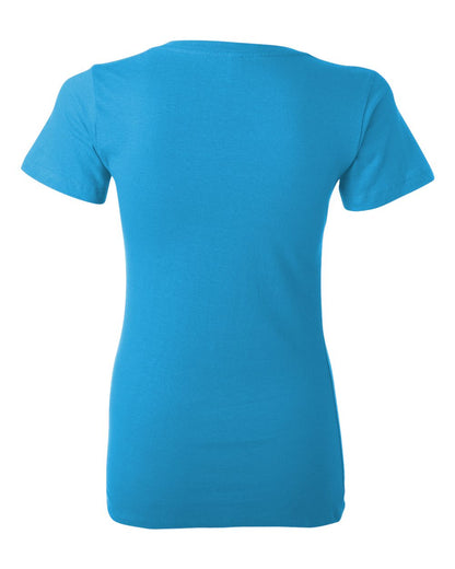 BELLA + CANVAS Women’s Jersey Deep V-Neck Tee 6035 #color_Neon Blue