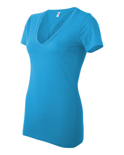 BELLA + CANVAS Women’s Jersey Deep V-Neck Tee 6035 #color_Neon Blue