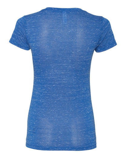 BELLA + CANVAS Women’s Jersey Deep V-Neck Tee 6035 #color_True Royal Marble