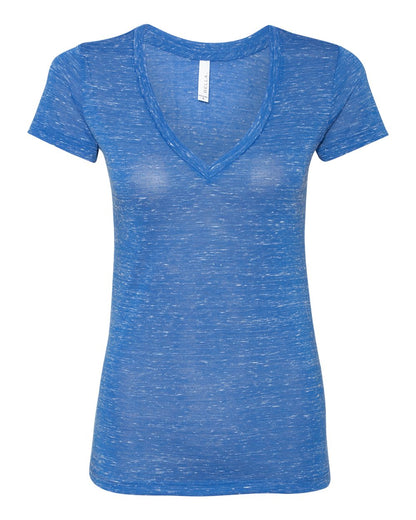 BELLA + CANVAS Women’s Jersey Deep V-Neck Tee 6035 #color_True Royal Marble