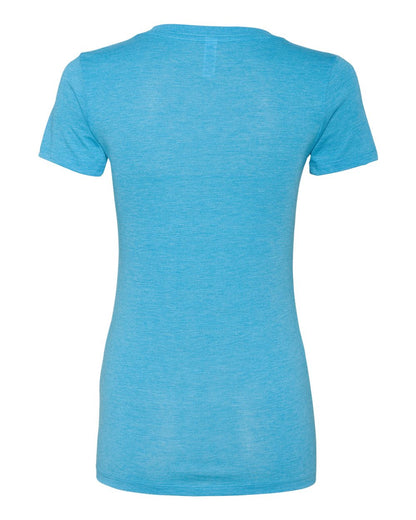 BELLA + CANVAS Women’s Triblend Deep V-Neck Tee 8435 #color_Aqua Triblend