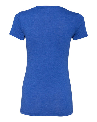 BELLA + CANVAS Women’s Triblend Deep V-Neck Tee 8435 #color_True Royal Triblend