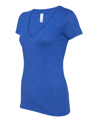 BELLA + CANVAS Women’s Triblend Deep V-Neck Tee 8435 #color_True Royal Triblend