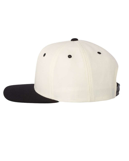 YP Classics Premium Flat Bill Snapback Cap 6089M #color_Natural/ Black