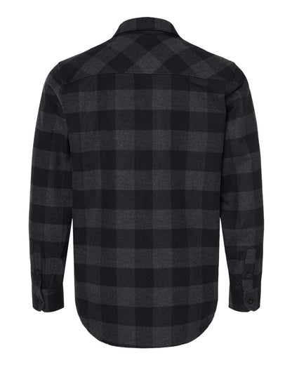 Independent Trading Co. Flannel Shirt EXP50F #color_Charcoal Heather/ Black