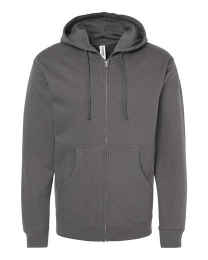 Independent Trading Co. Unisex Midweight Full-Zip Hooded Sweatshirt SS4500Z #color_Charcoal