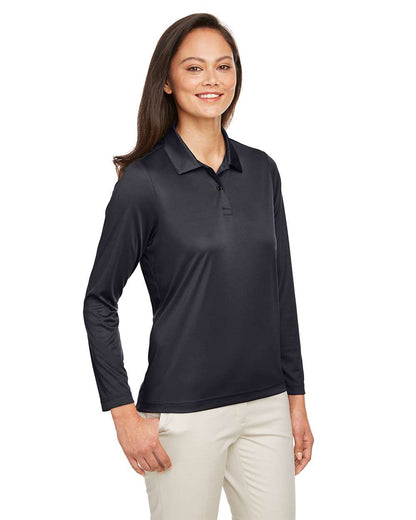 Team 365 Women's Zone Performance Long Sleeve Polo TT51LW #colormdl_Black