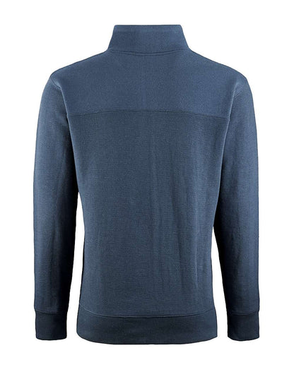 J. America Men's Ripple Fleece Snap Sweatshirt 8708 #color_Navy