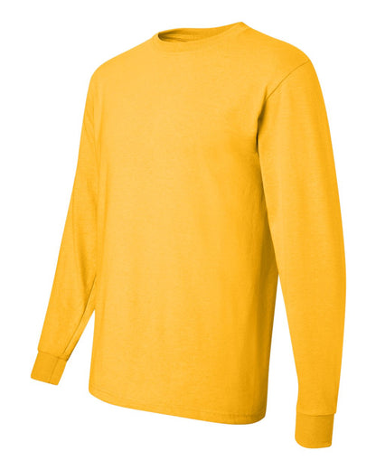 JERZEES Men's Dri-Power® Long Sleeve 50/50 T-Shirt 29LSR #color_Island Yellow