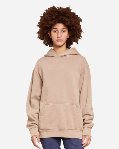 Lane Seven Unisex Urban Pullover Hooded Sweatshirt LS16001 #colormdl_Pigment Burro