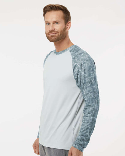 Paragon Men's Panama Colorblocked Long Sleeve T-Shirt 231 #colormdl_Grey Water