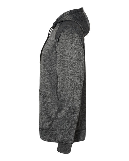Burnside Men's Performance Raglan Hooded Sweatshirt 8670 #color_Heather Charcoal
