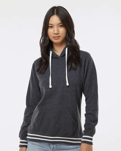 J. America Women’s Relay Hooded Sweatshirt 8651 #colormdl_Black