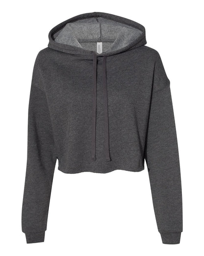 BELLA + CANVAS Women's Crop Fleece Hoodie 7502 #color_Dark Grey Heather