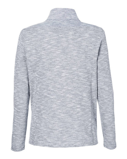 North End Women's Eclipse Jacquard Quarter-Zip Pullover NE415W #color_Black Heather