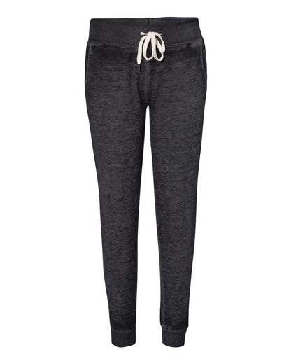 J. America Women’s Vintage Zen Fleece Joggers 8944 #color_Twisted Black