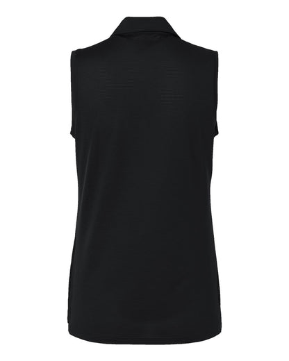 Adidas Women's Ottoman Sleeveless Polo A1005 #color_Black