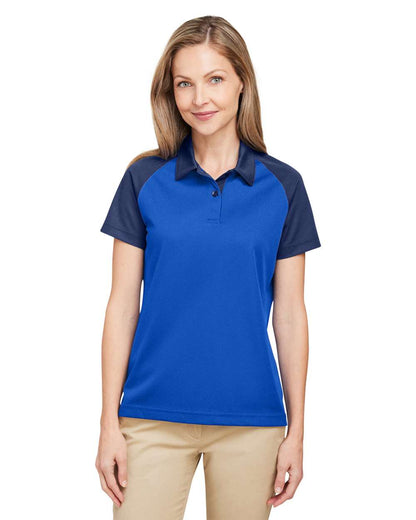 Team 365 Women's Command Snag-Protection Colorblock Polo TT21CW #colormdl_Sport Graphite/ Black