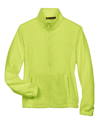 Harriton Women's Full-Zip Fleece M990W #color_Safety Yellow