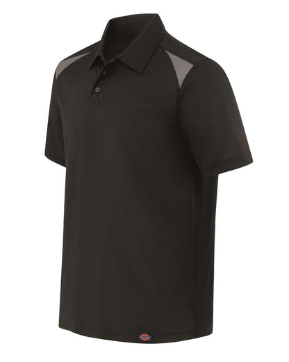 Dickies Team Performance Short Sleeve Work Shirt LS66 #color_Black/ Smoke