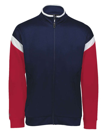 Holloway Youth Limitless Full-Zip Jacket 229679 #color_Navy/ White/ Scarlet