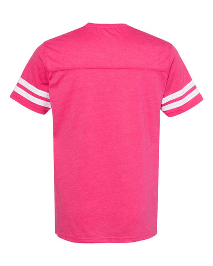 LAT Men's Football Fine Jersey Tee 6937 #color_Vintage Hot Pink/ White