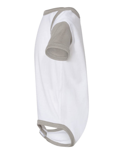Rabbit Skins Infant Baby Rib Bodysuit 4400 #color_White/ Titanium