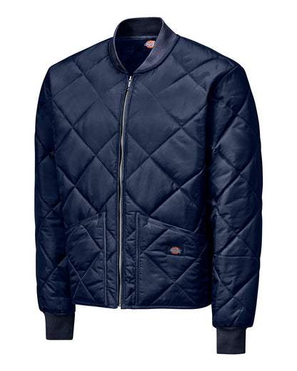 Dickies Diamond Quilted Jacket 6124 #color_Dark Navy