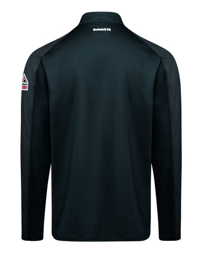 Bulwark Men's Flex Knit Quarter-Zip Pullover STZ2 #color_Navy