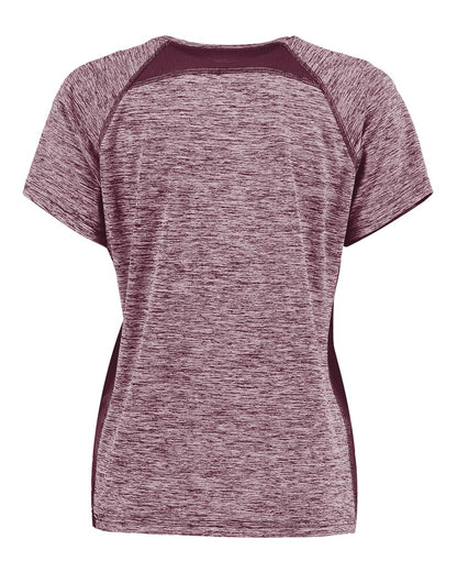 Holloway Women's Electrify CoolCore® V-Neck T-Shirt 222771 #color_Maroon Heather