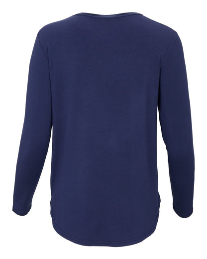 Boxercraft Women's Bamboo Long Sleeve T-Shirt BW3102 #color_Navy