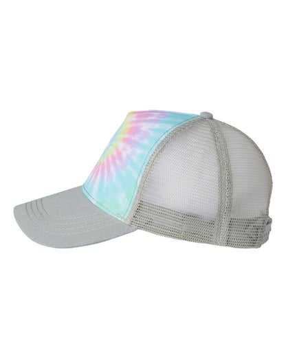 Colortone Tie-Dyed Five-Panel Trucker Cap 9200 #color_Pastel