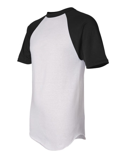 Augusta Sportswear Short Sleeve Baseball Jersey 423 #color_White/ Black