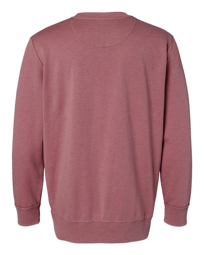 LAT Unisex Vintage Wash Fleece Crewneck Sweatshirt 6935 #color_Washed Rouge