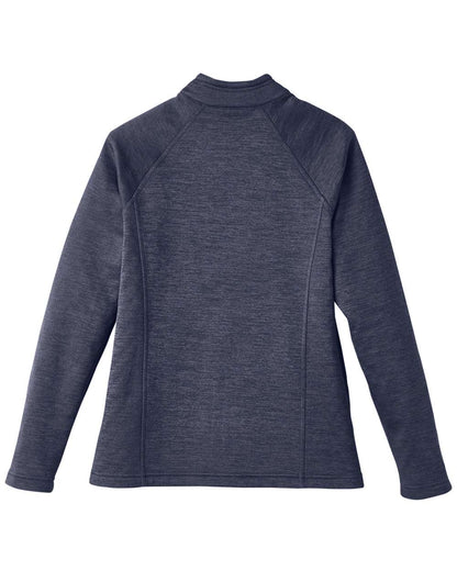 North End Women's Flux 2.0 Full-Zip Jacket NE712W #color_Classic Navy Heather/ Carbon